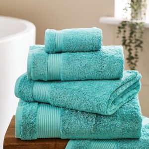 Soft Cotton Towel Set – Aqua Blue