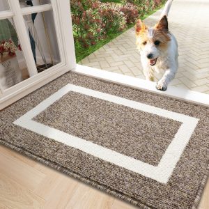 Indoor/Outdoor Door Mat – Beige Border
